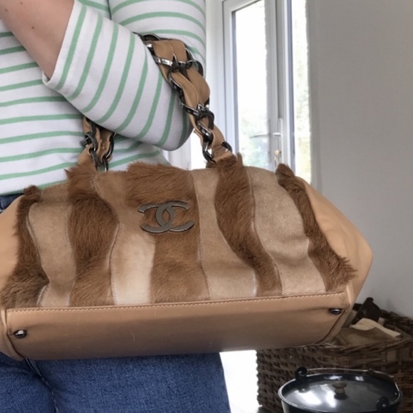 ❗️SOLD OUT❗️🚫Chanel Bag with beige pony skin - Picture 2 of 8
